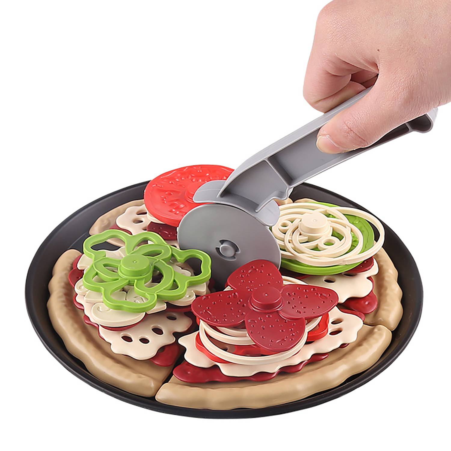 Educational Kids Manual Pizza Making Simulation Toy 4