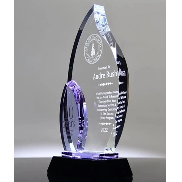 Customized Crystal Flame Award Trophy 3