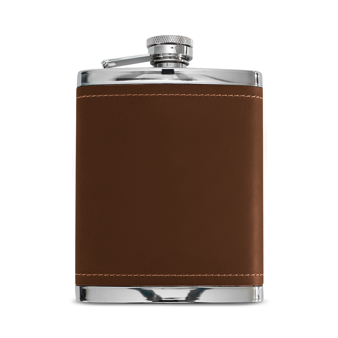 Walters Leather Premium Stainless Steel Hip Flask - 6 Oz 2