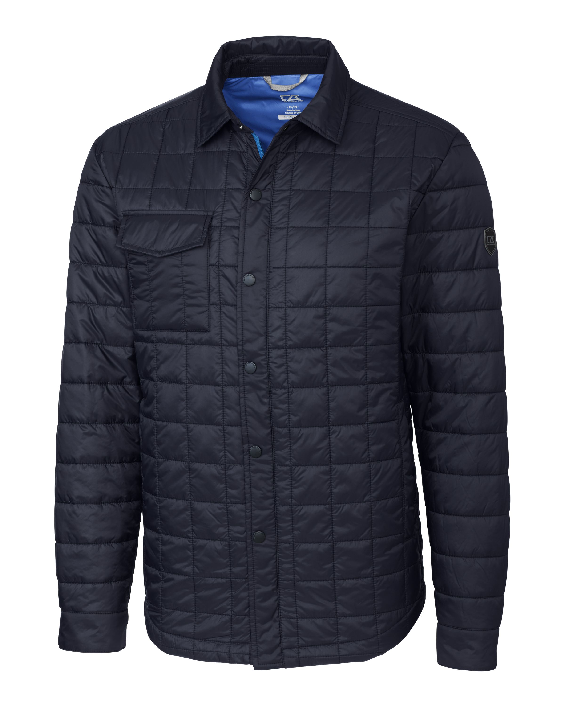 Cutter & Buck Rainier Recycled Insulated Puffer Mens Full Zip Shirt Jacket 44