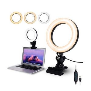 6 Inch Led Selfie Ring Light W/ Laptop Clip 5