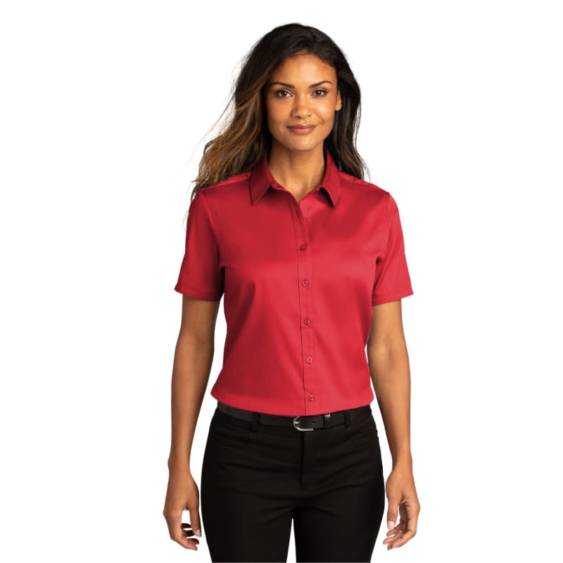 Port Authority Ladies Short Sleeve SuperPro React Twill Shirt. 8