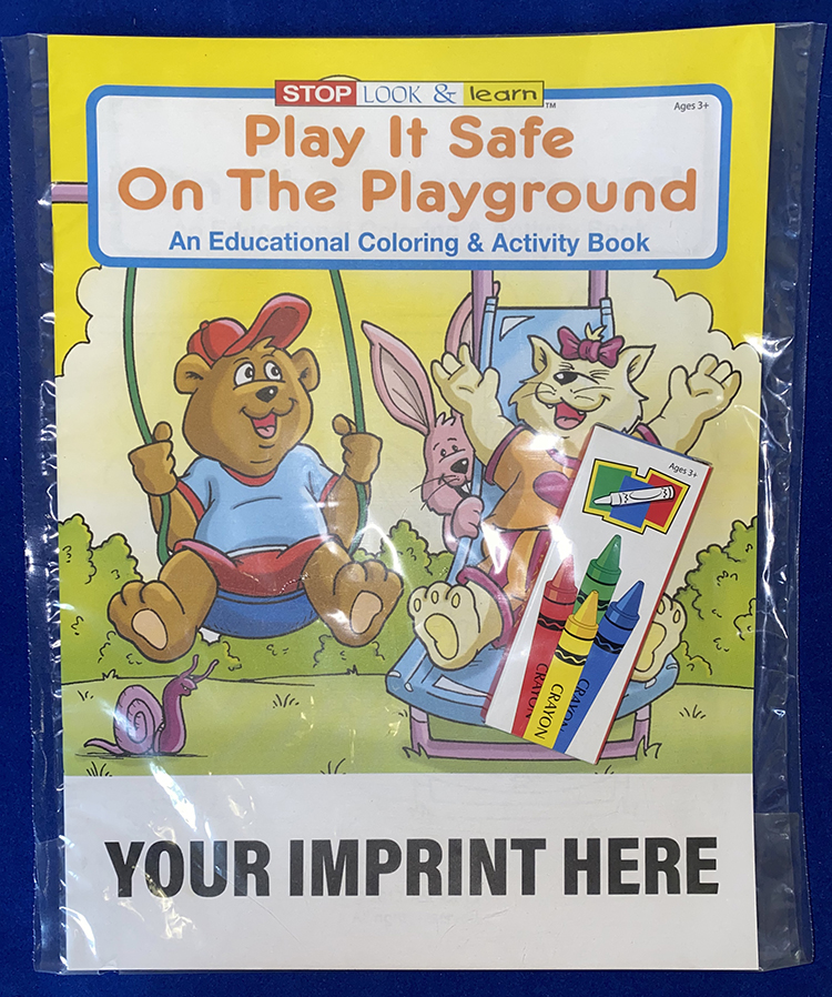 COLORING SET - Play It Safe on the Playground Coloring Book Fun Pack 2