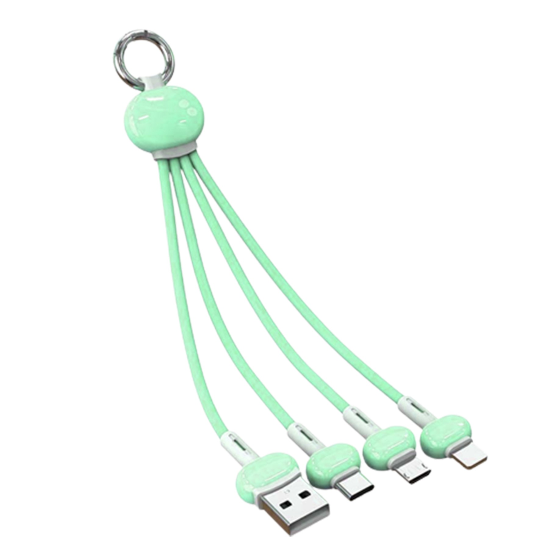 5.9 Inch 4 In 1 Charging Cable Keychain 4