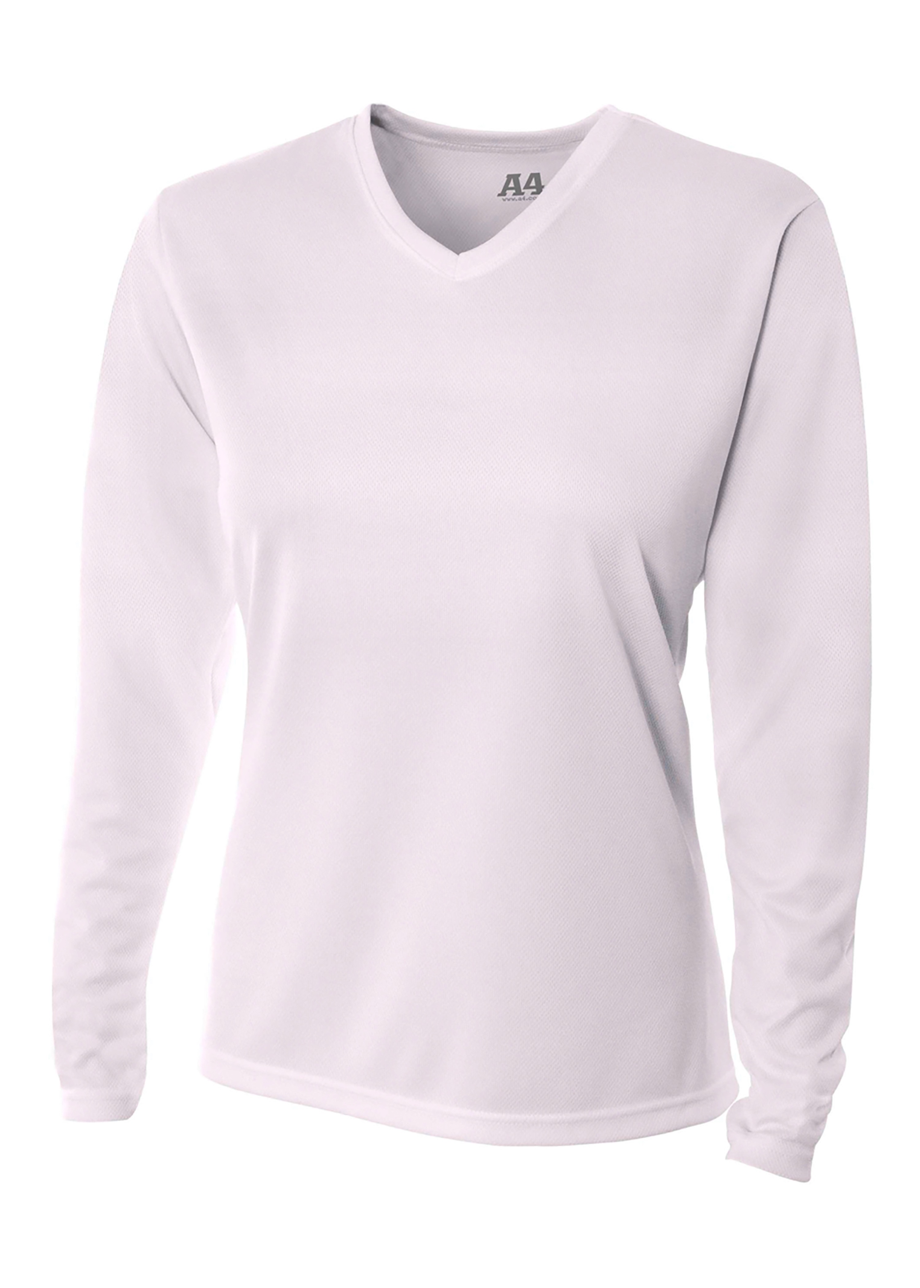 A4 Long Sleeve V-Neck Bird's Eye Mesh Tee 8