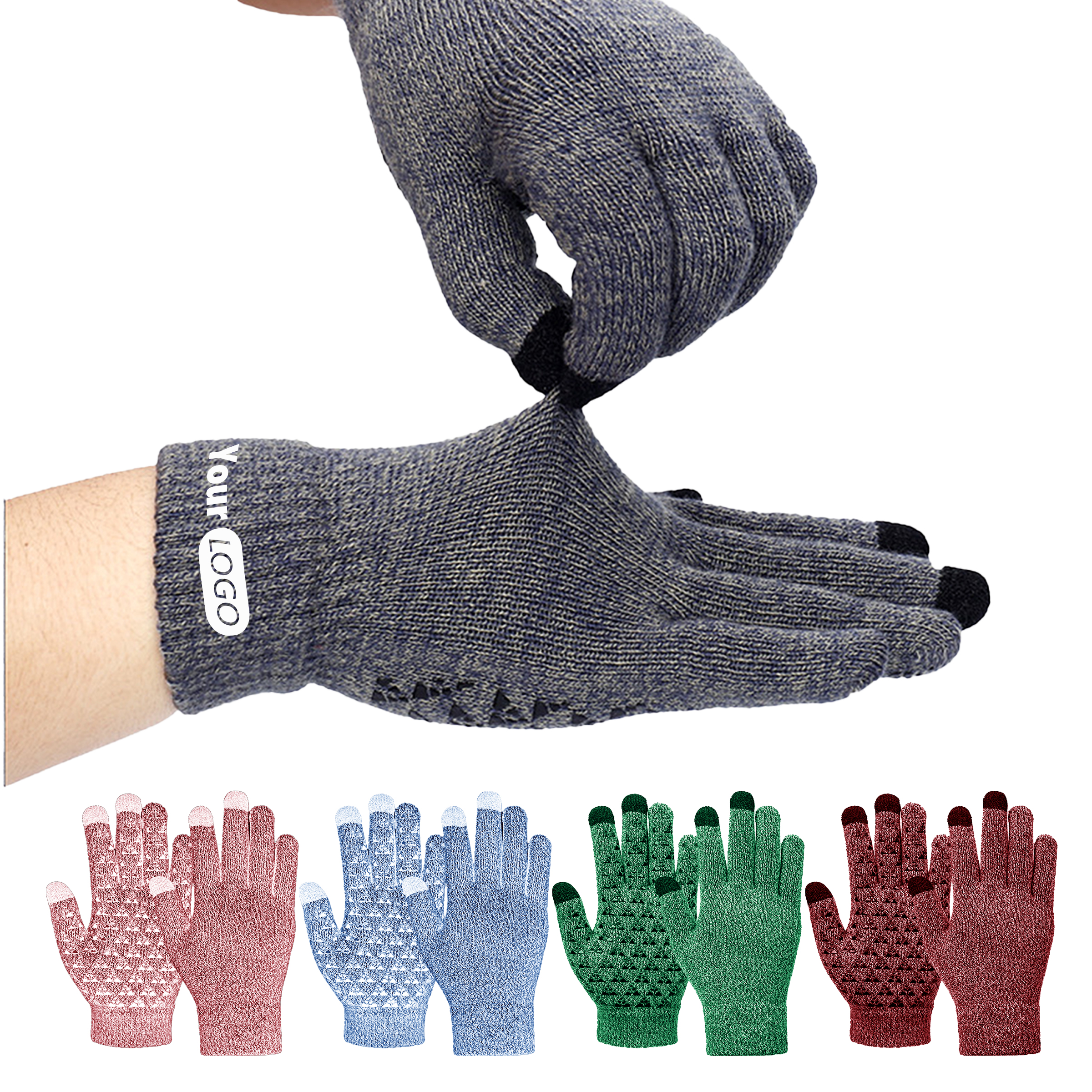 Acrylic Customizable Winter Gloves With phone Touch Capability 3