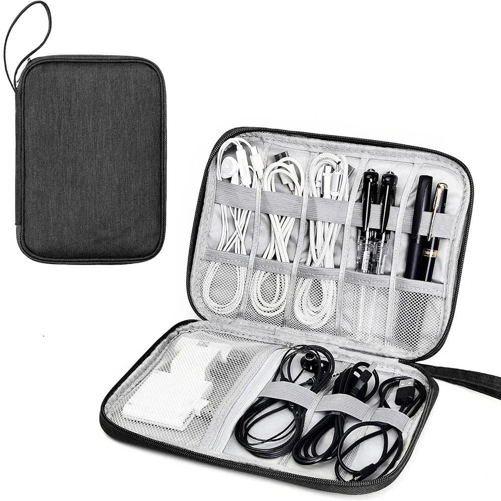Portable Travel Electronics Cable Organizer Bag 4
