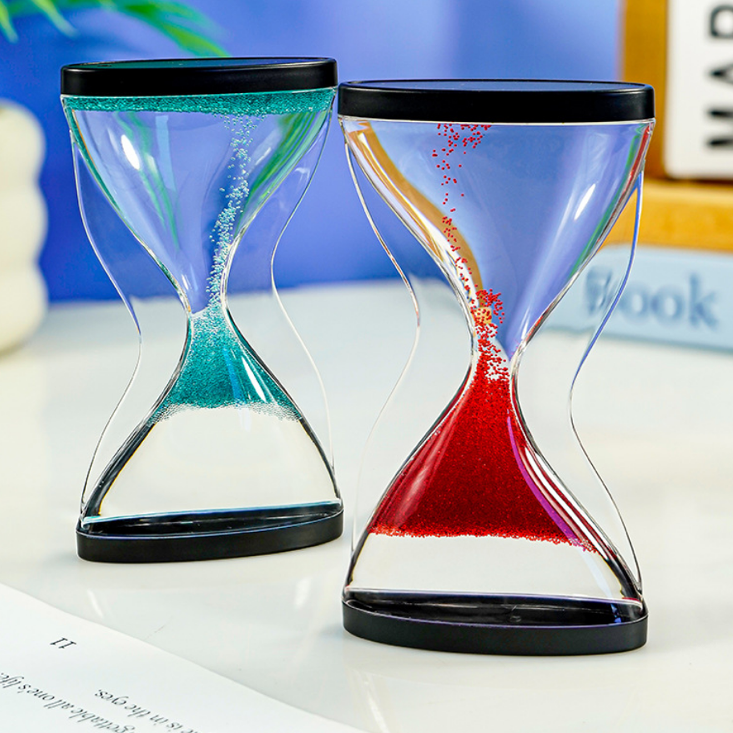 Upward Flow Liquid Hourglass Stress Relief Toy 4