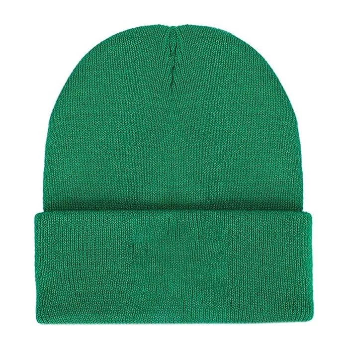 12" Long Knit Beanie with Cuff 13