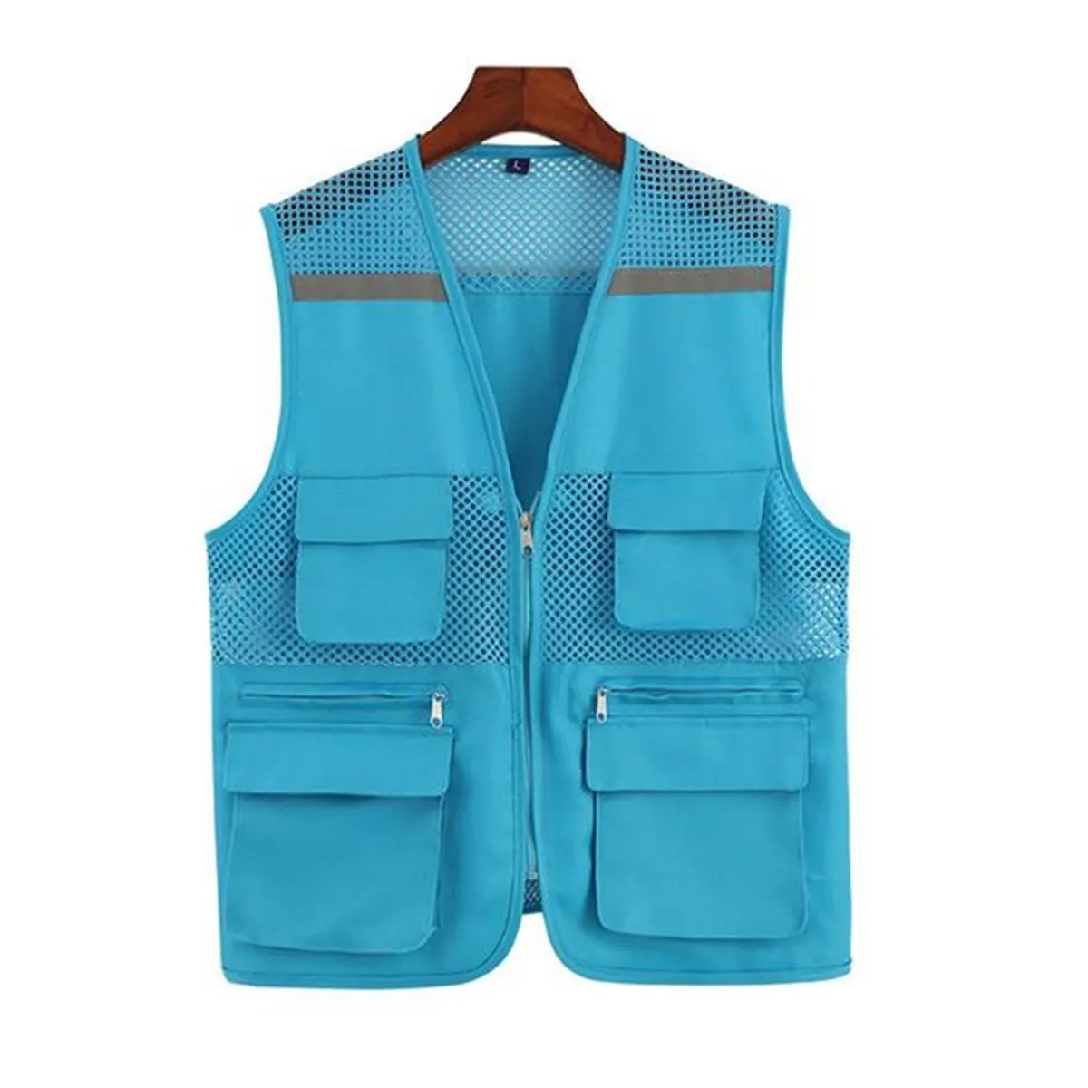 Mesh Breathable Reflective Safety Vest with pockets 2
