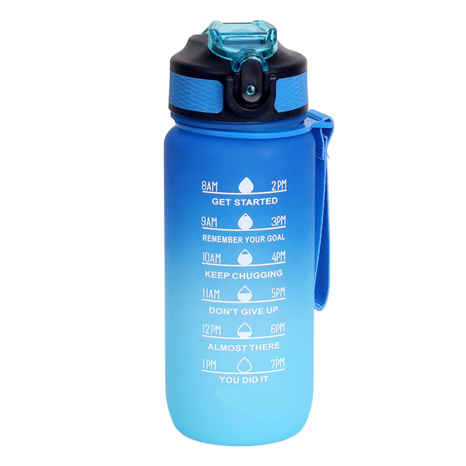 20oz Gradient Plastic Sports Bottle Lockable Straw Lid 8