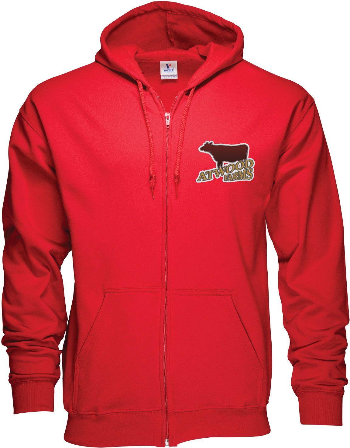 ZIPPERED HOODIE 50/50 EMBROIDERED 18