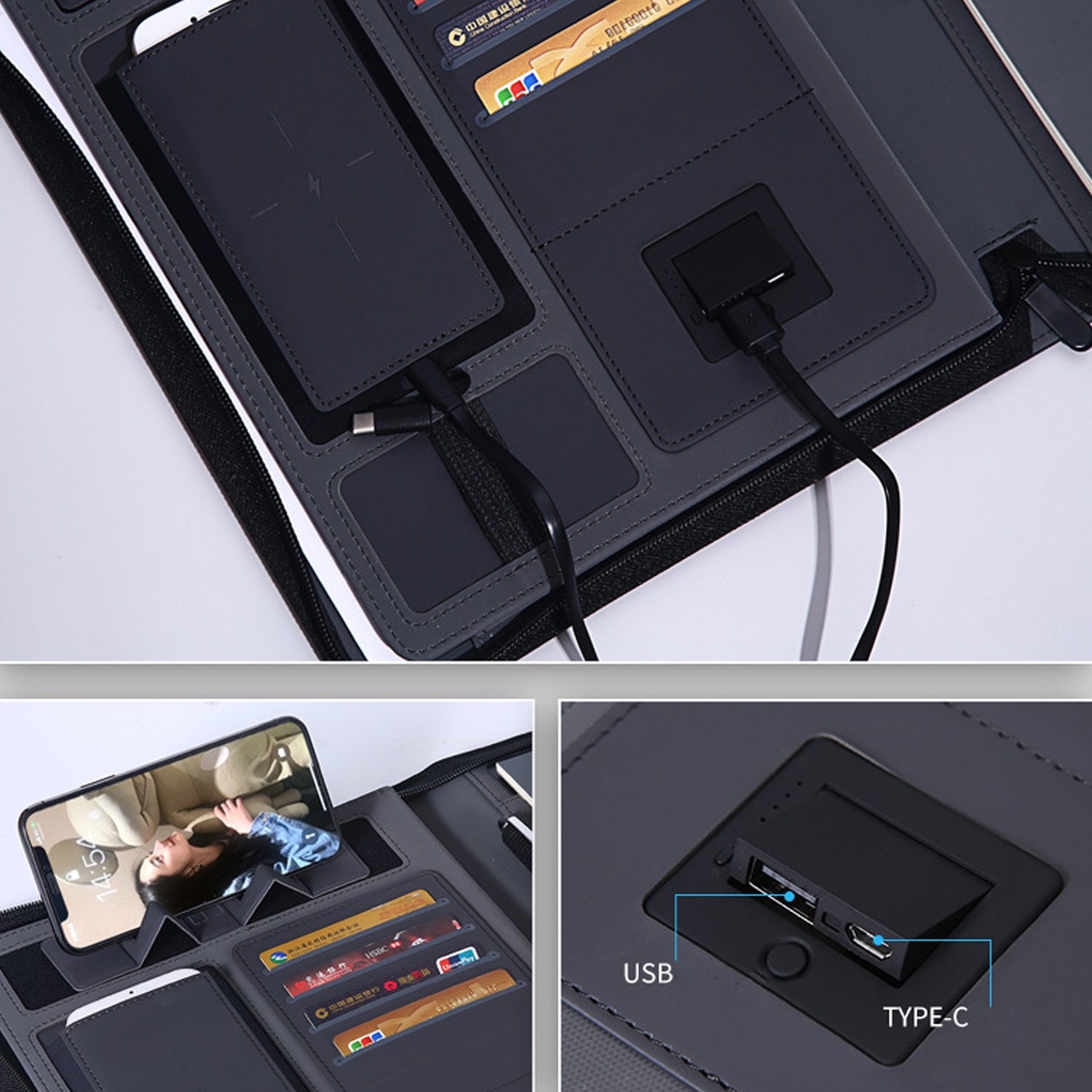 Multi-Function Pu Leather File Folder 5