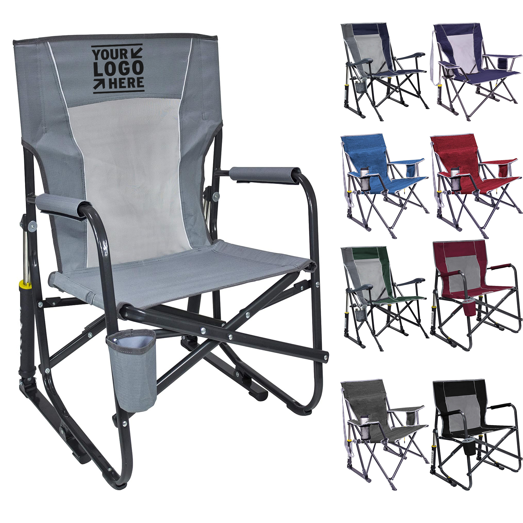 Outdoor Camping FirePit Low Rocking Chair 2