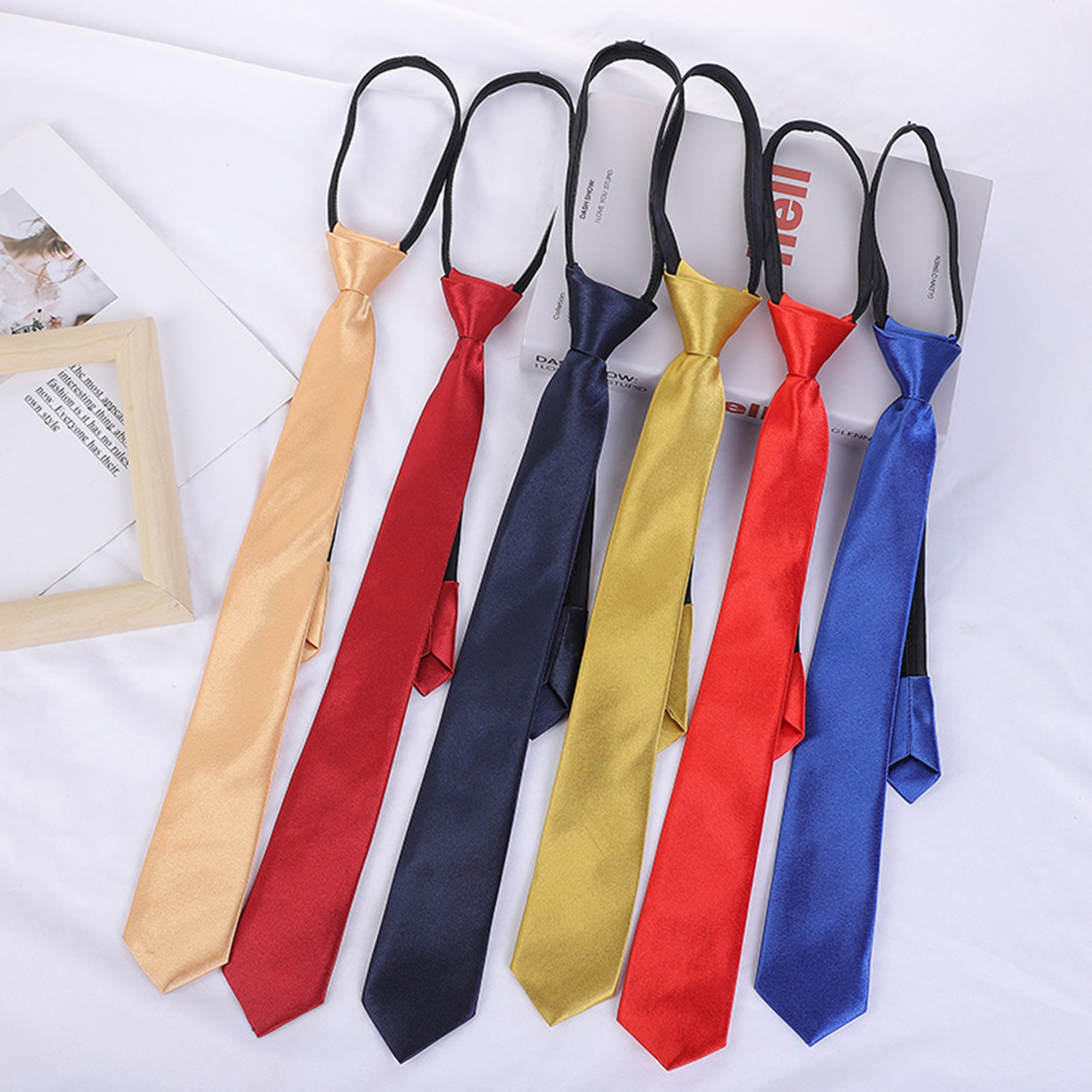 Sheer Color Polyester Necktie 2