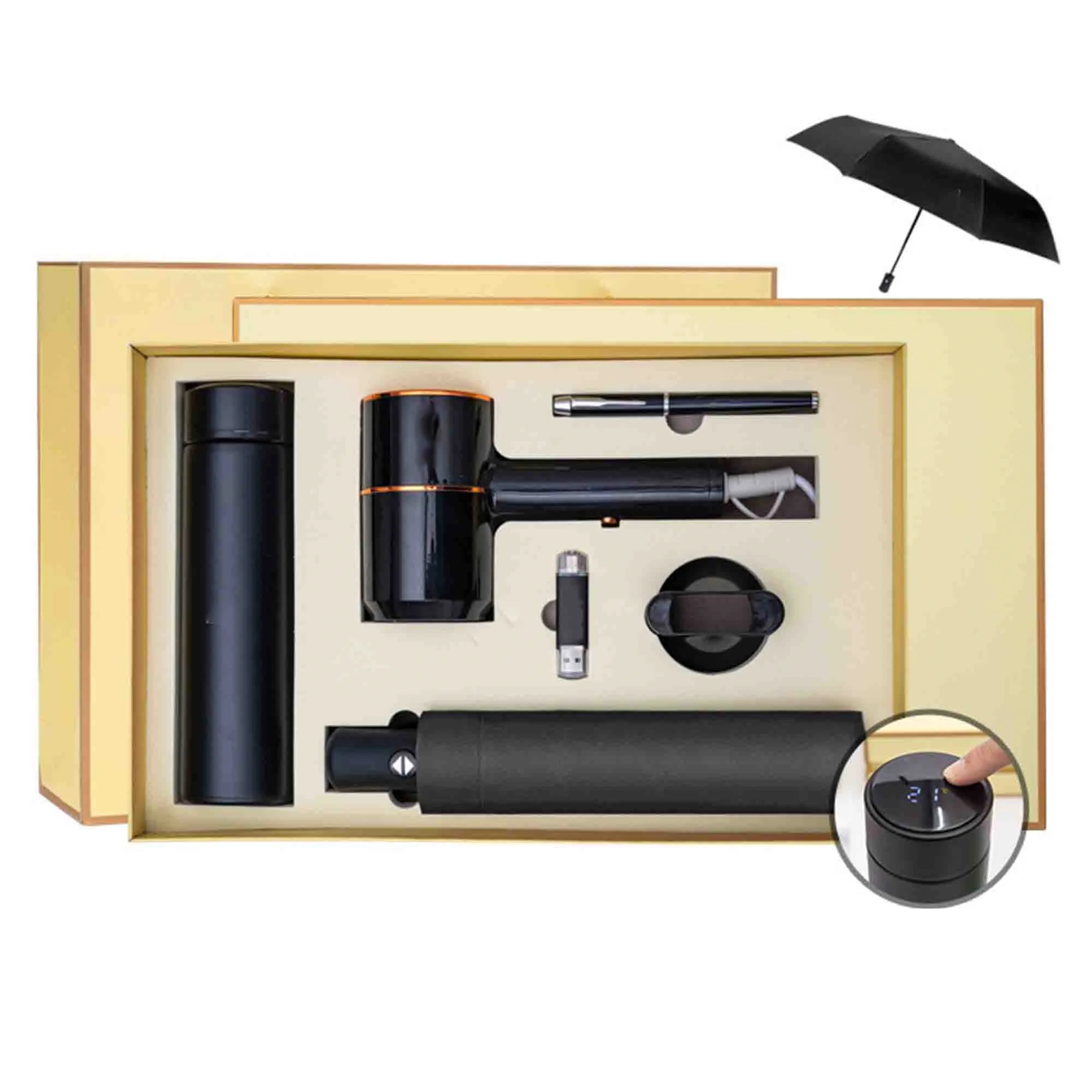 Gift Box Set Contains Cup Umbrella U Disk Pen Hair Dryer 2