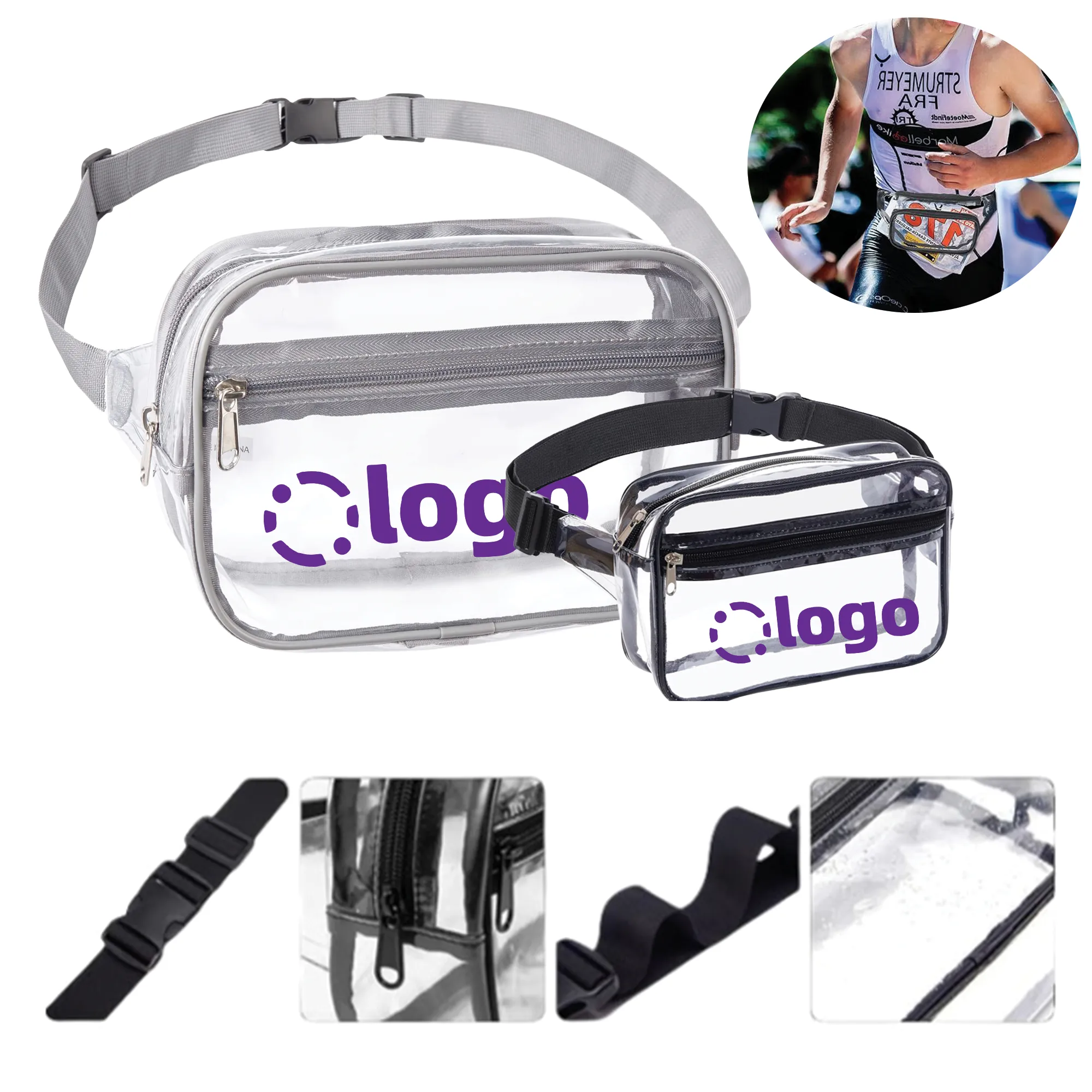 Transparent Zippered Fanny Pack