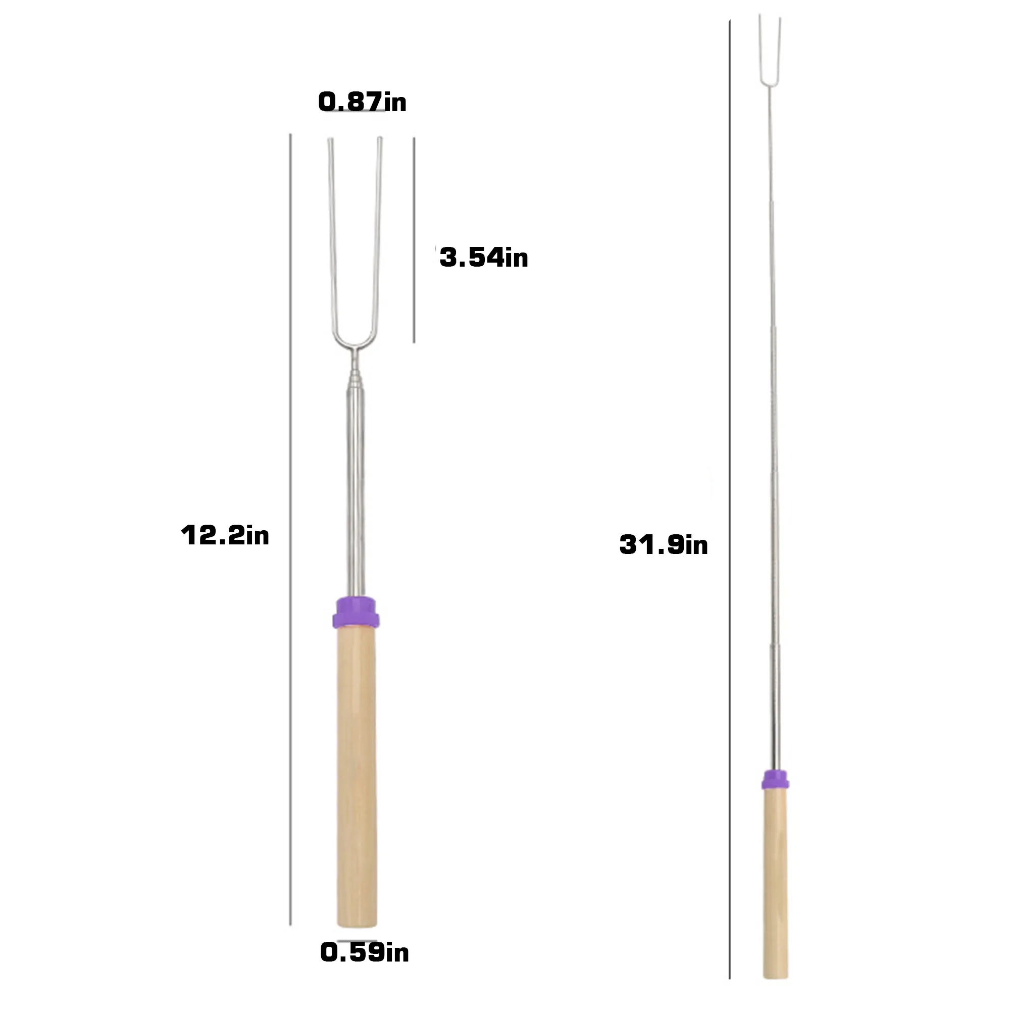Retractable Barbecue Fork 7