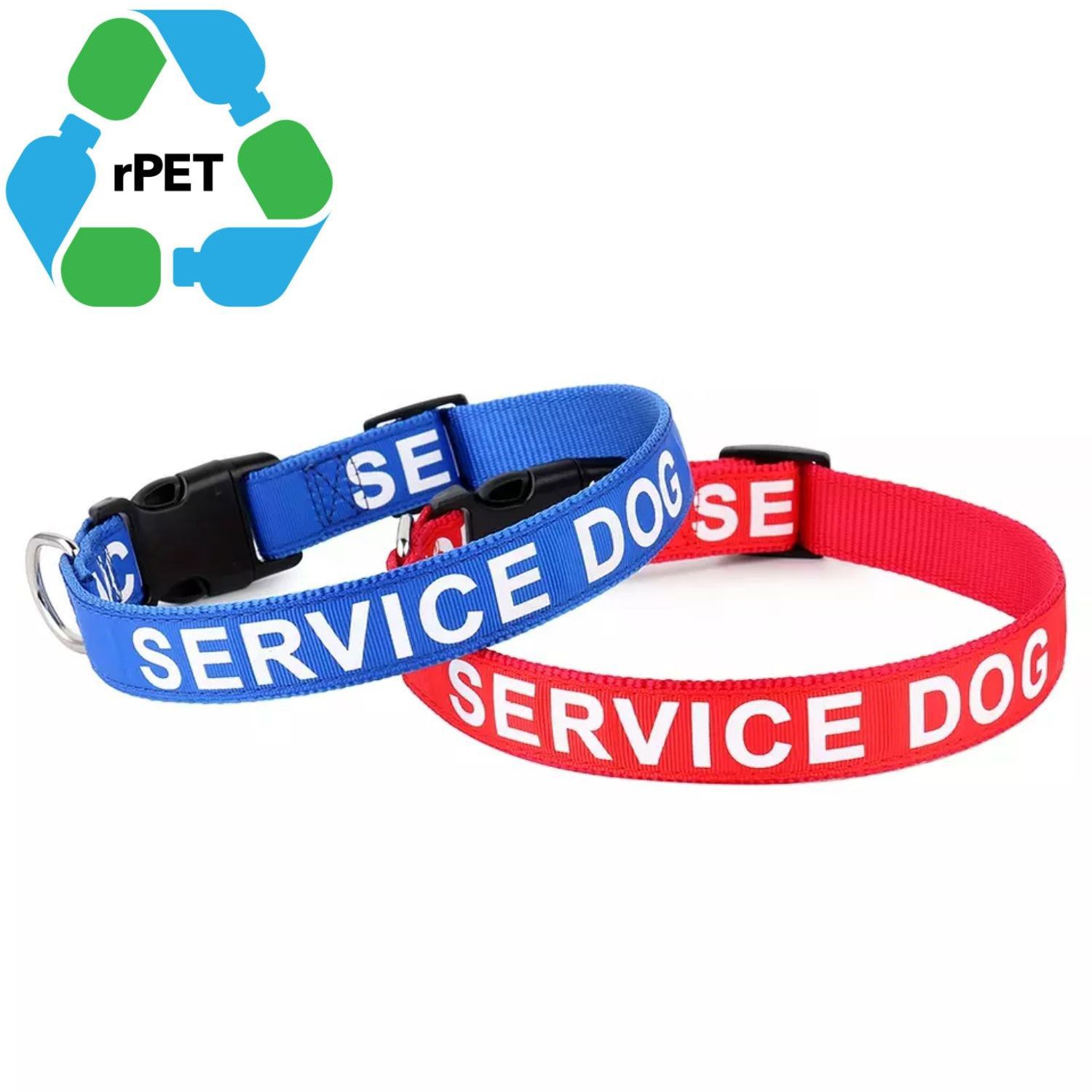 1"W x 26"L Eco-friendly rPET Polyester Pet Collar w/ Buckle Release 1