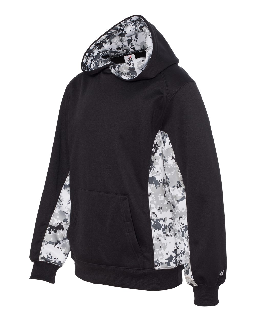Youth Digital Camo Colorblock Performance Fleece Hooded Sweatshirt - 2464 33
