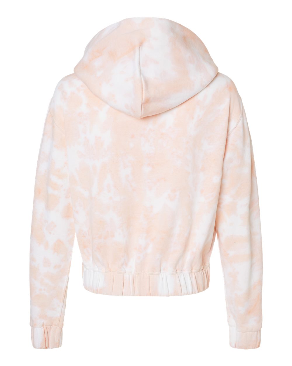 Women's Sueded Fleece Tie-Dyed Crop Hooded Sweatshirt - W23718 16
