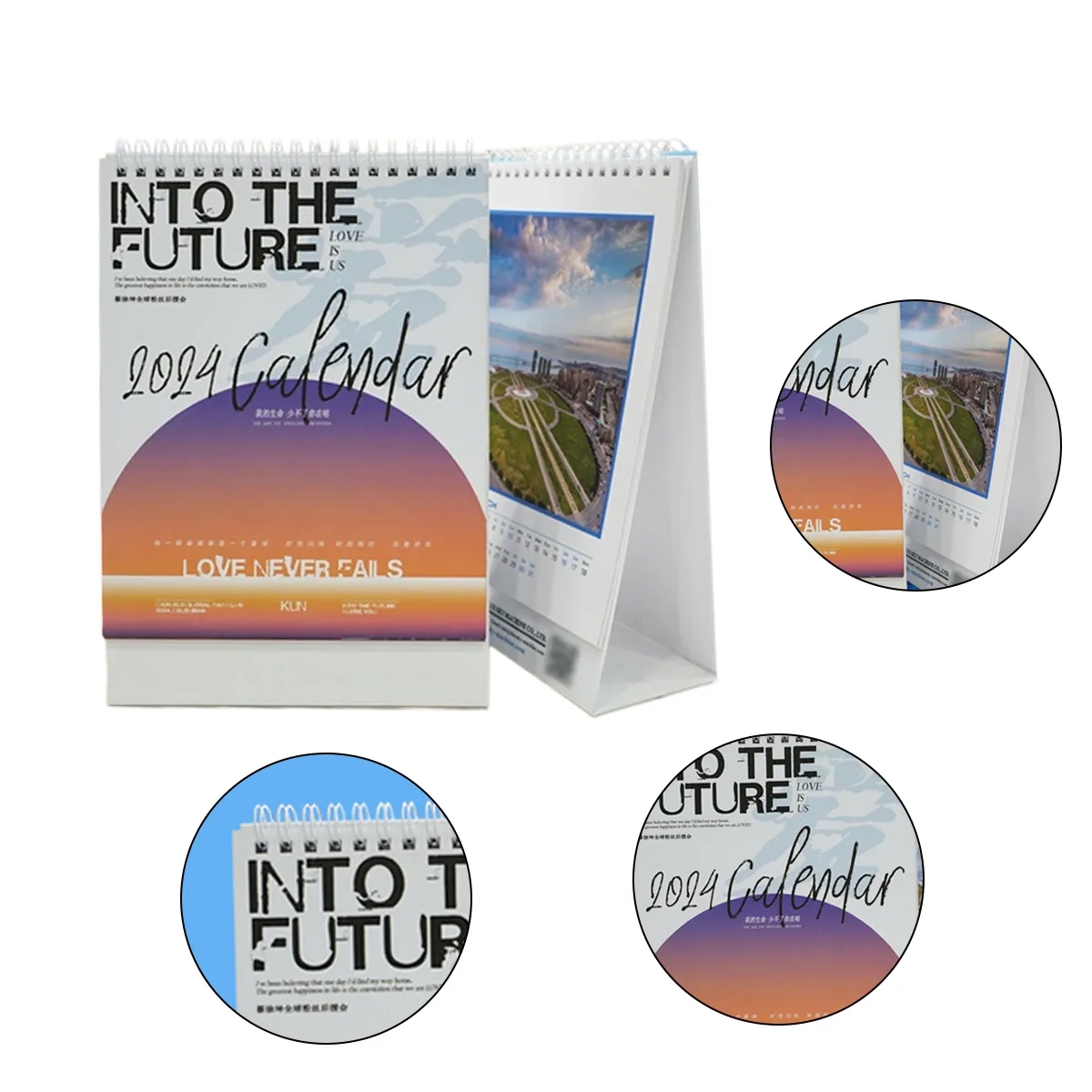 2026 Spiral Bound Tent Stand Desk Calendar 1
