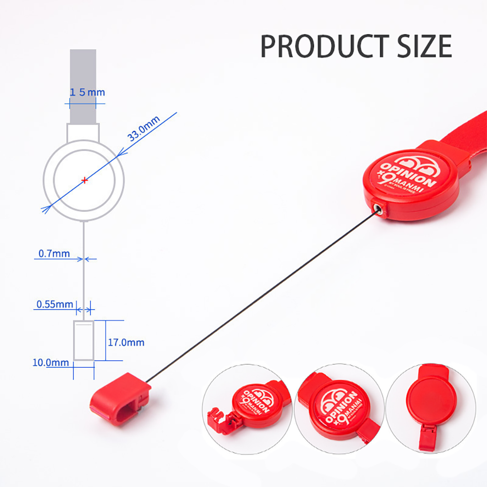 Concaved Lanyard Round Badge Reel Plastic Clip 2