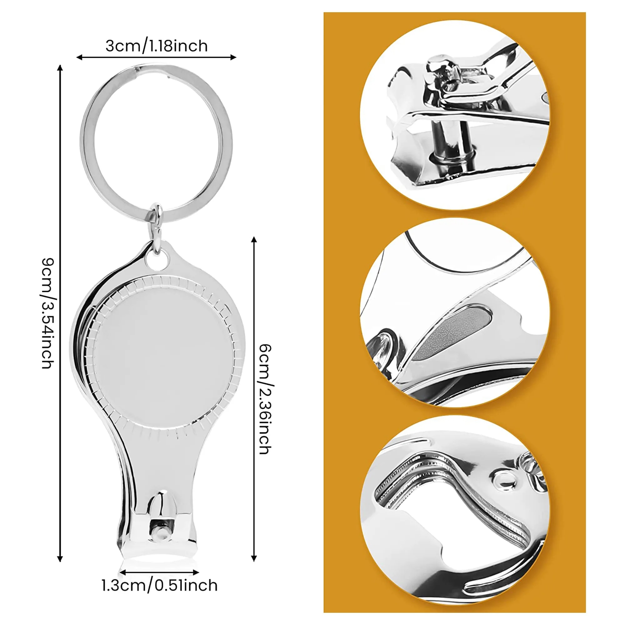 MOQ 50pcs Stainless Steel Multifunctional Nail Clippers 4