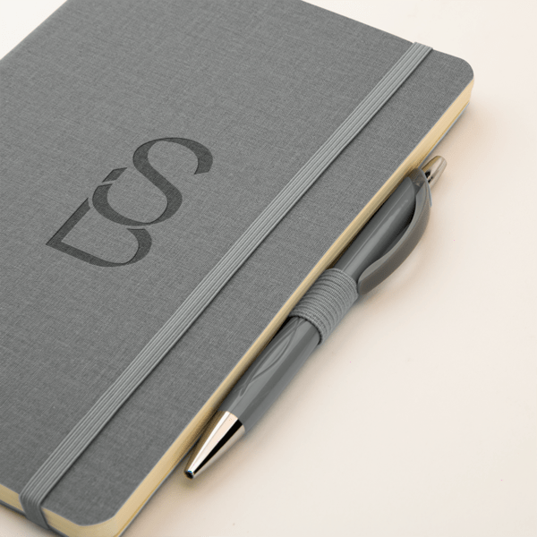 Crosshatch PU Notebook With Pen 38