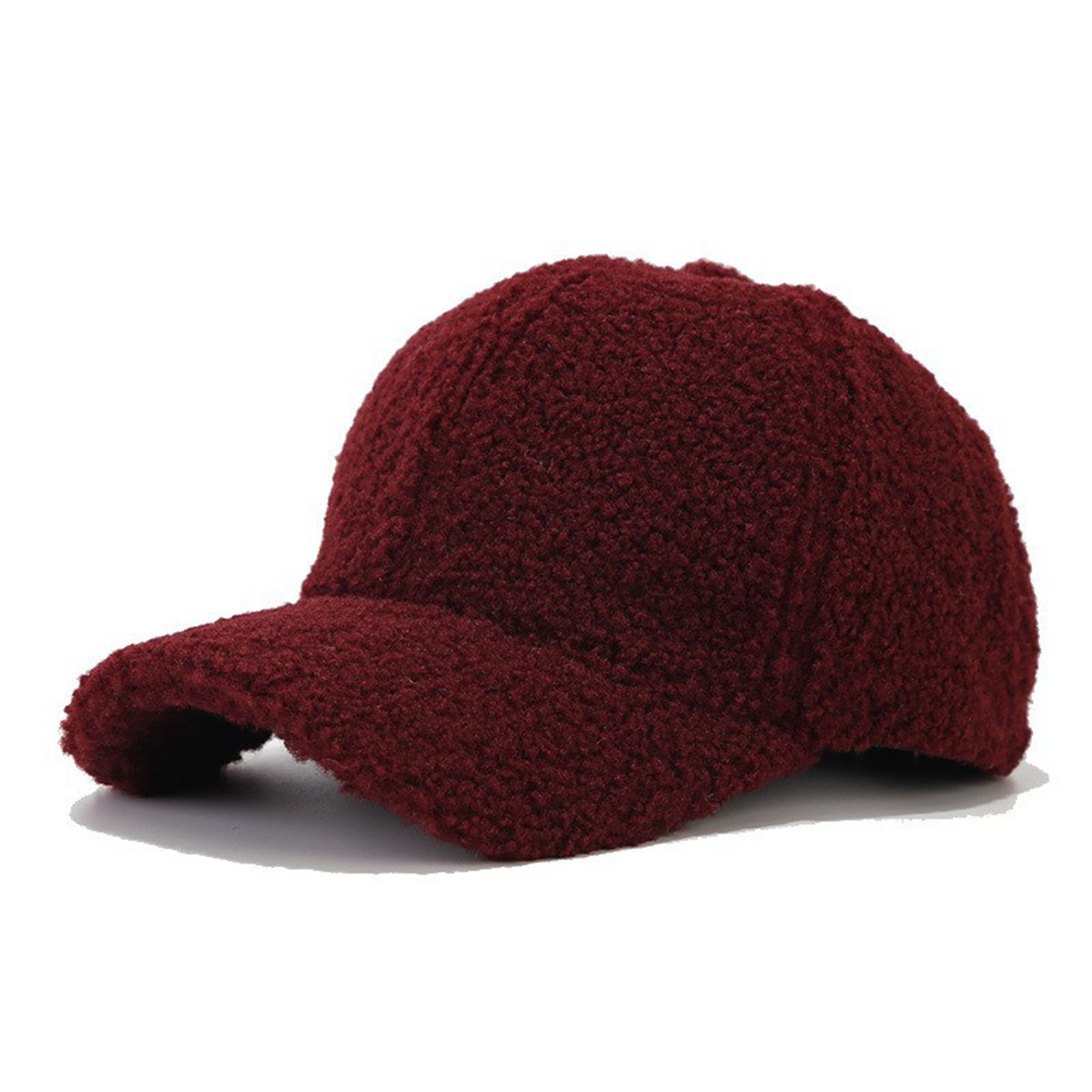 Women Winter Lamb Wool Baseball Cap 10