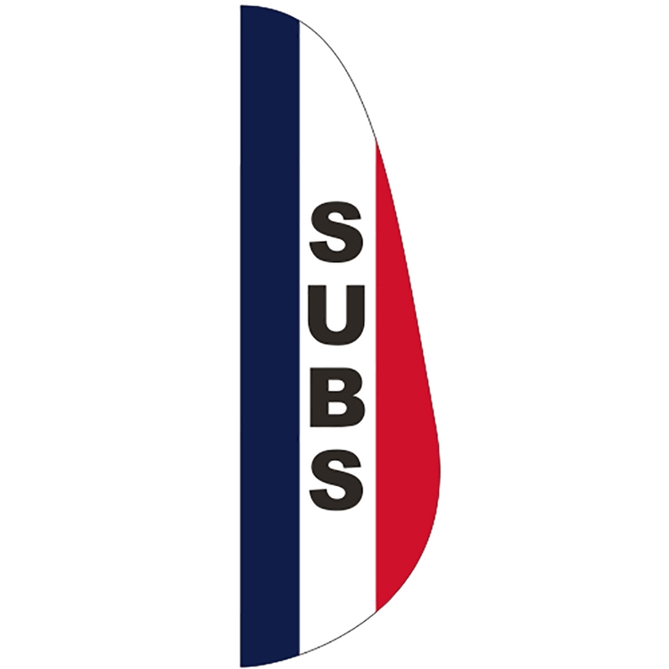 "SUBS" 3' x 10' Message Feather Flag 1