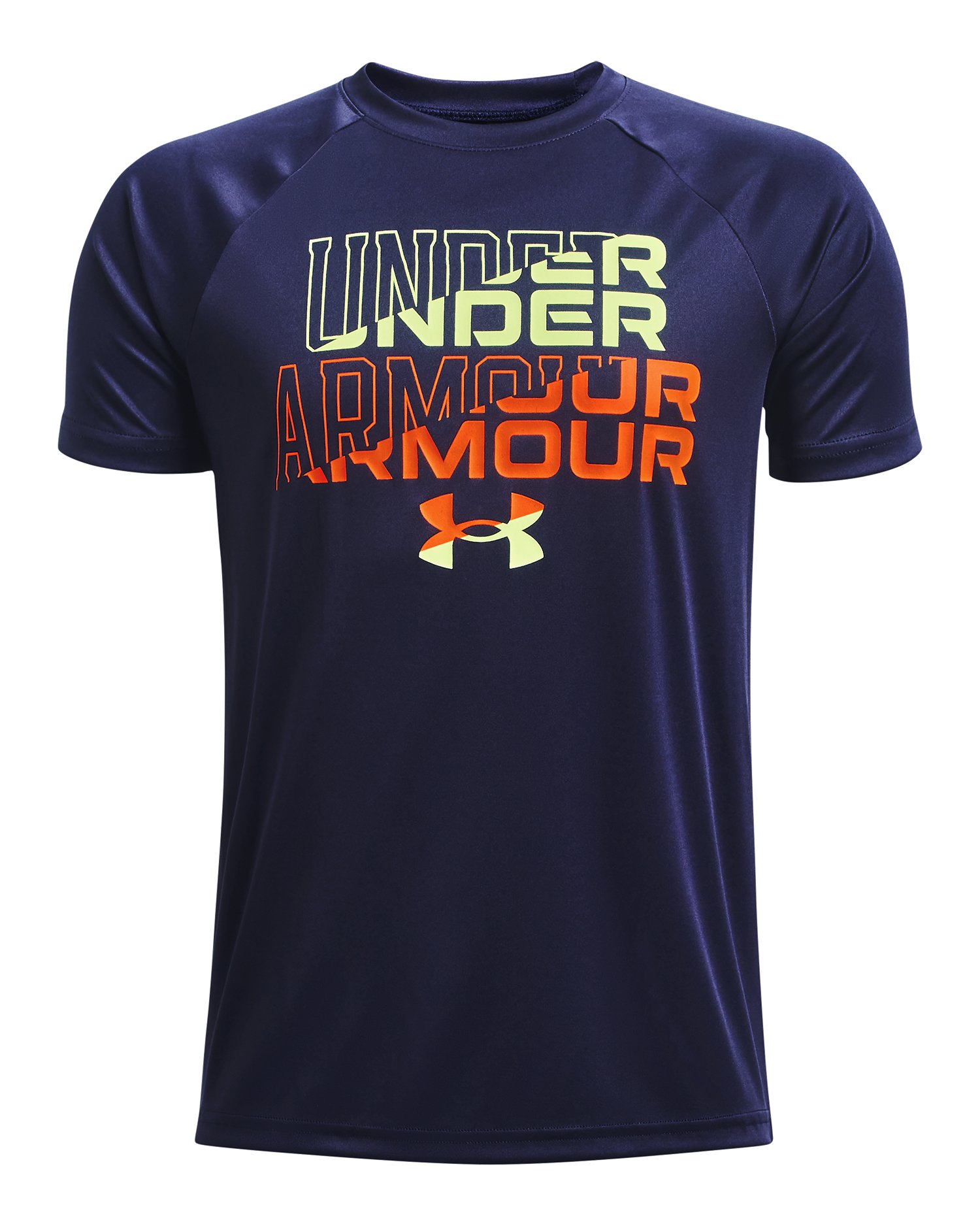 Boys' UA Tech Wordmark Logo Short Sleeve  3