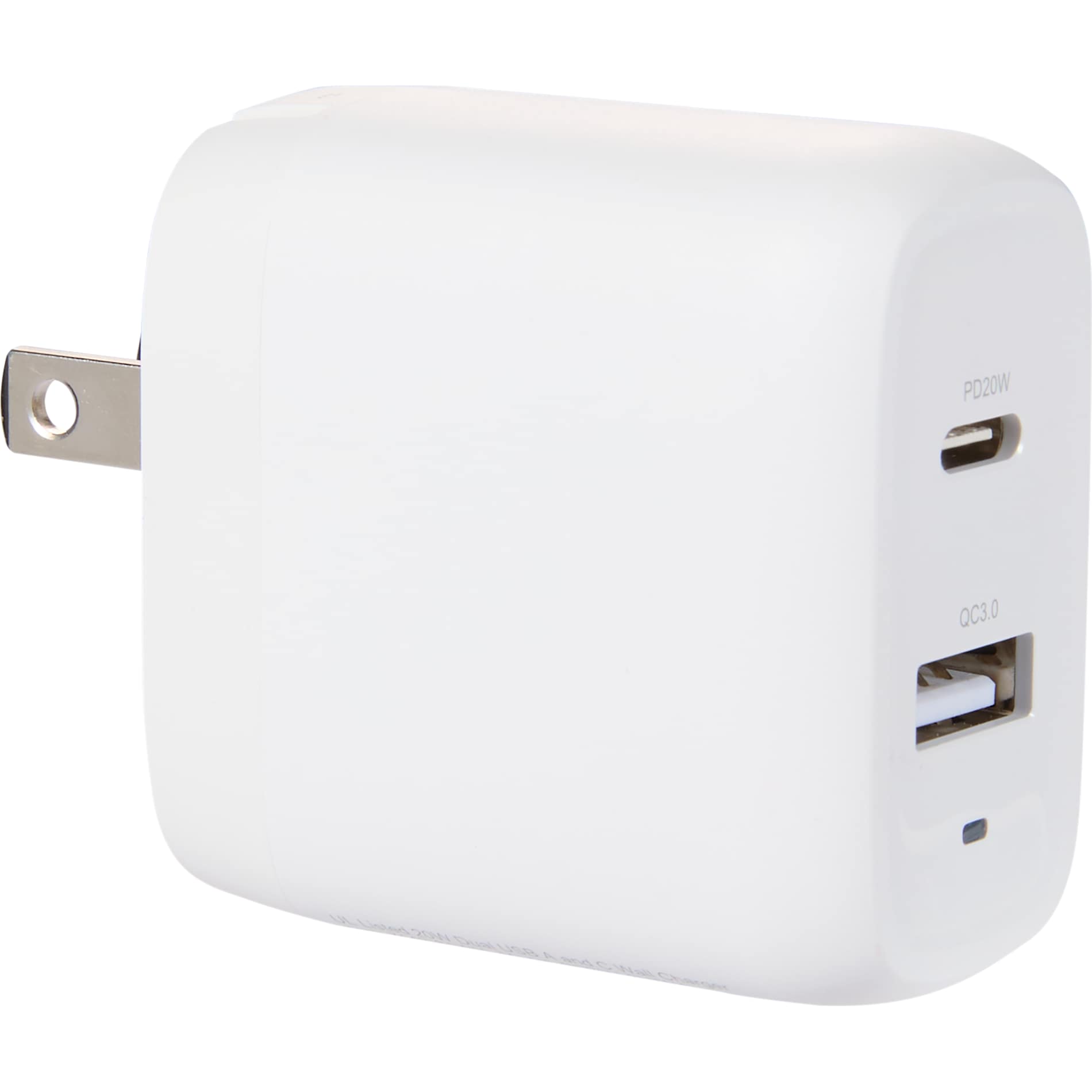 UL Listed 20W Dual USB A and C Wall Charger 28