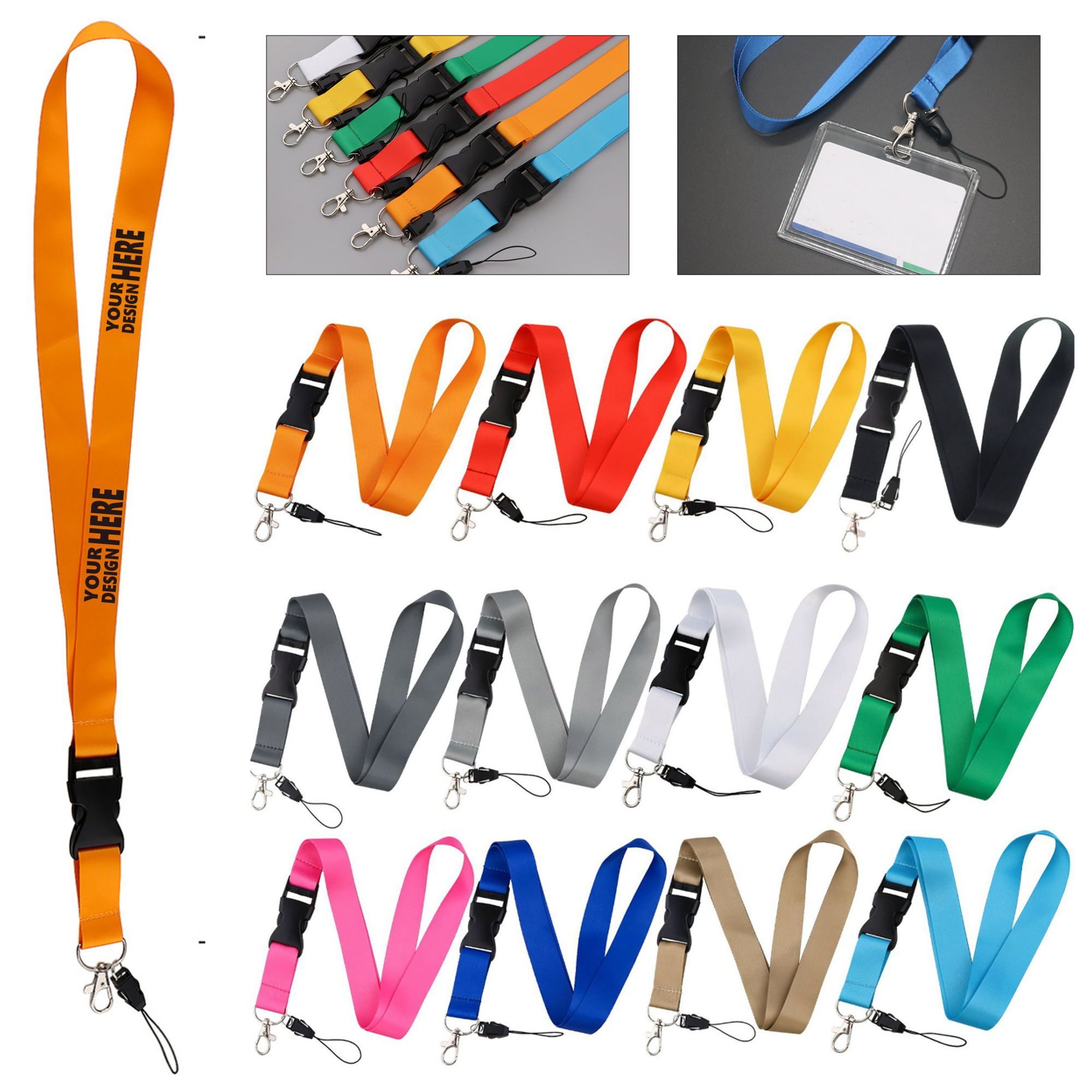 Buckle Release Sublimated Lanyard for Badge Holding 2