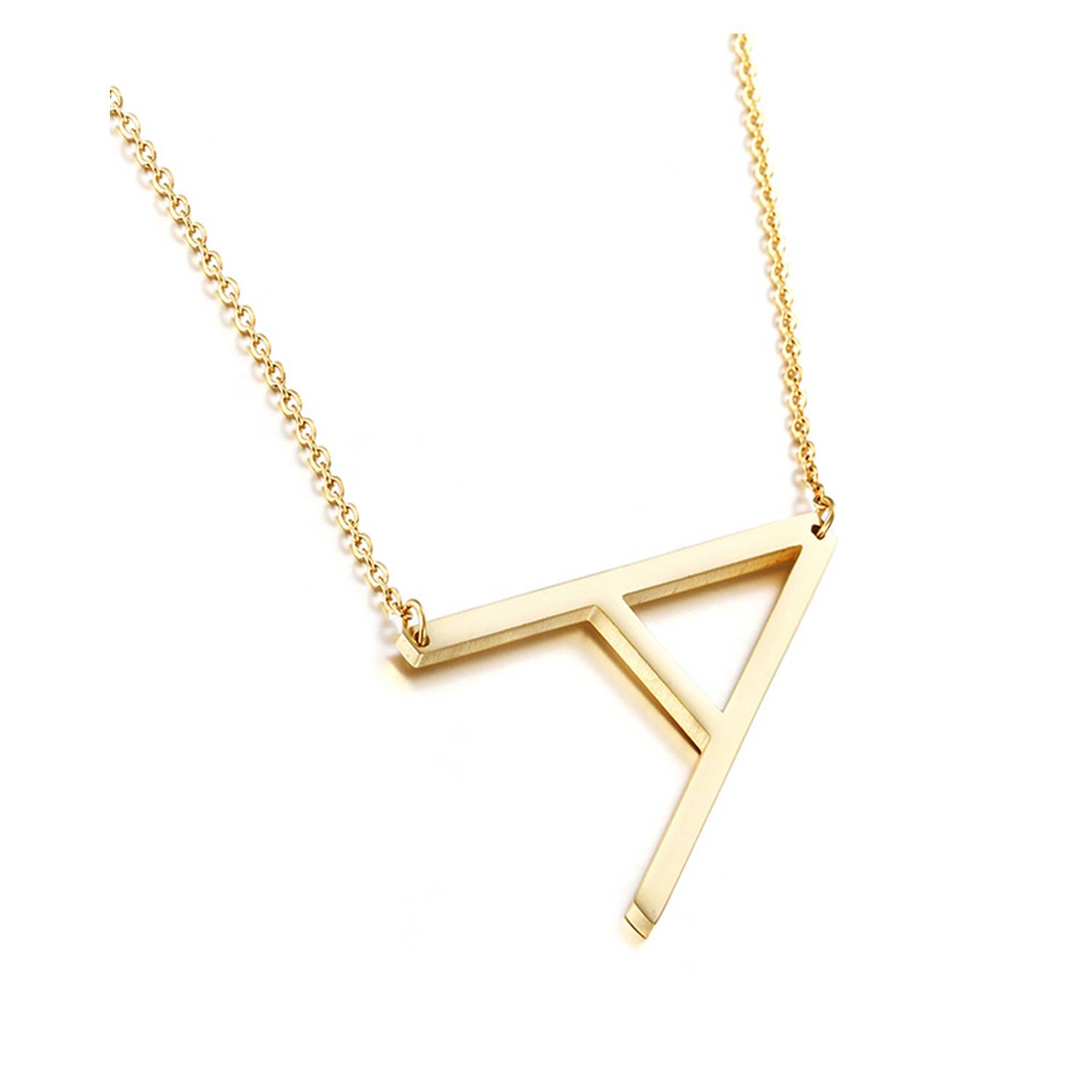 Large letter pendant necklace 6