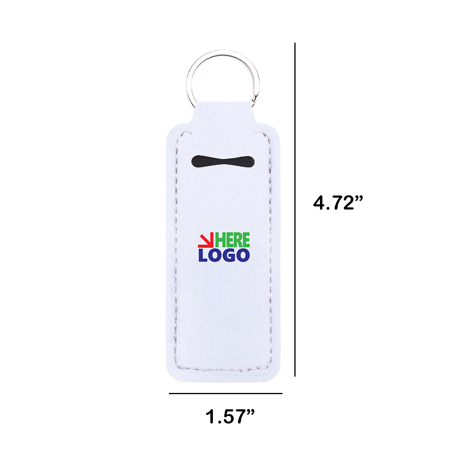Neoprene Lipstick Protective Sleeve With Keychain 7