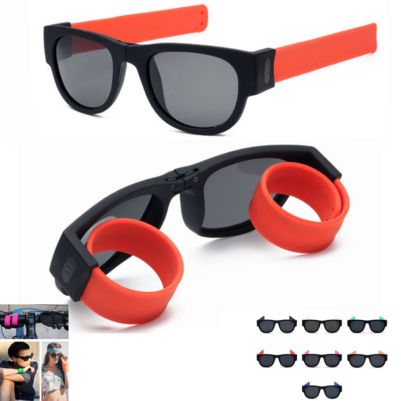 Foldable Sunglasses w/ Silicone Slap Arms