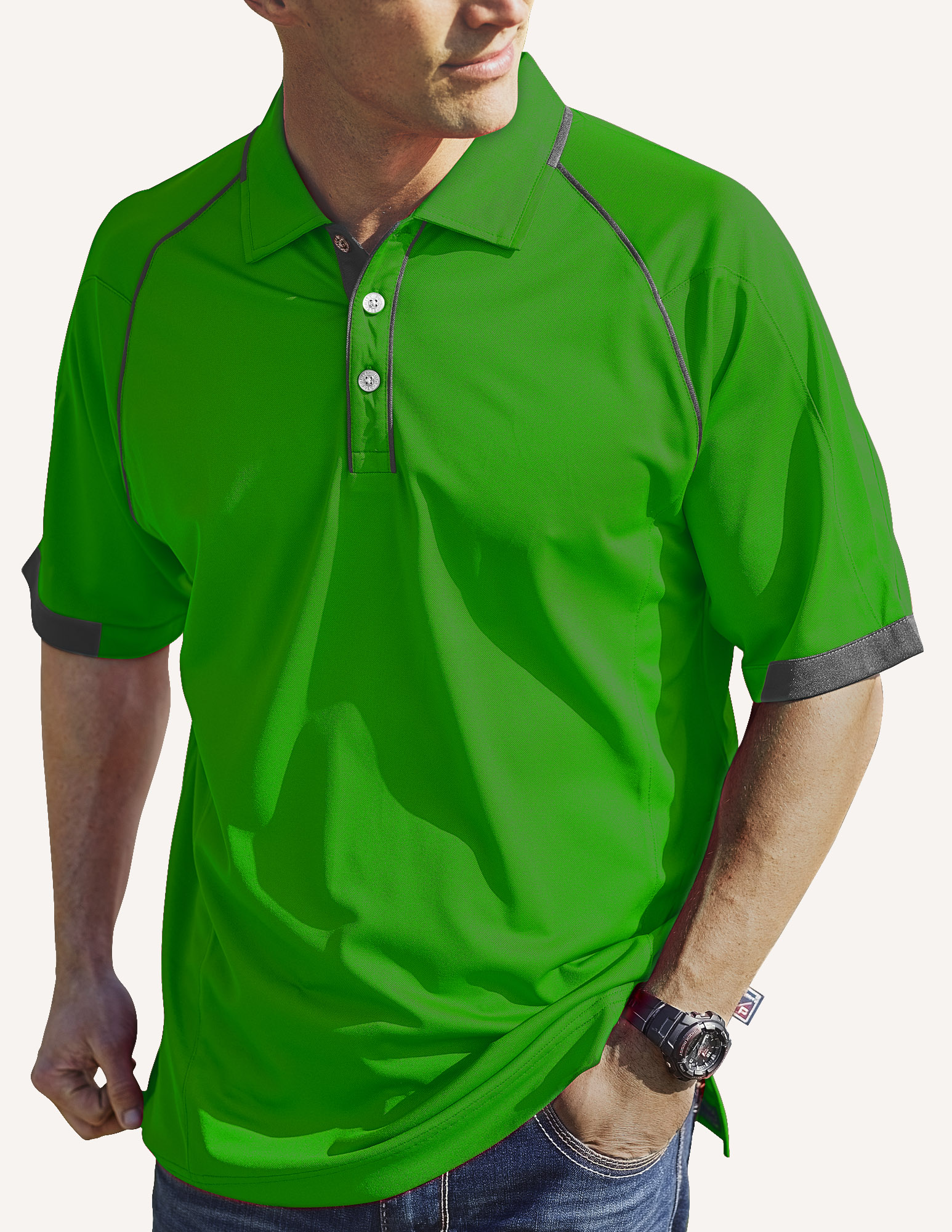 Men's Aloha Hybrid Cooler Polo Shirt 3