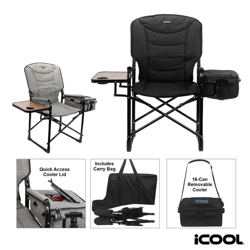 iCOOL Twin Peaks Deluxe Camping Chair With 18-Can Cooler