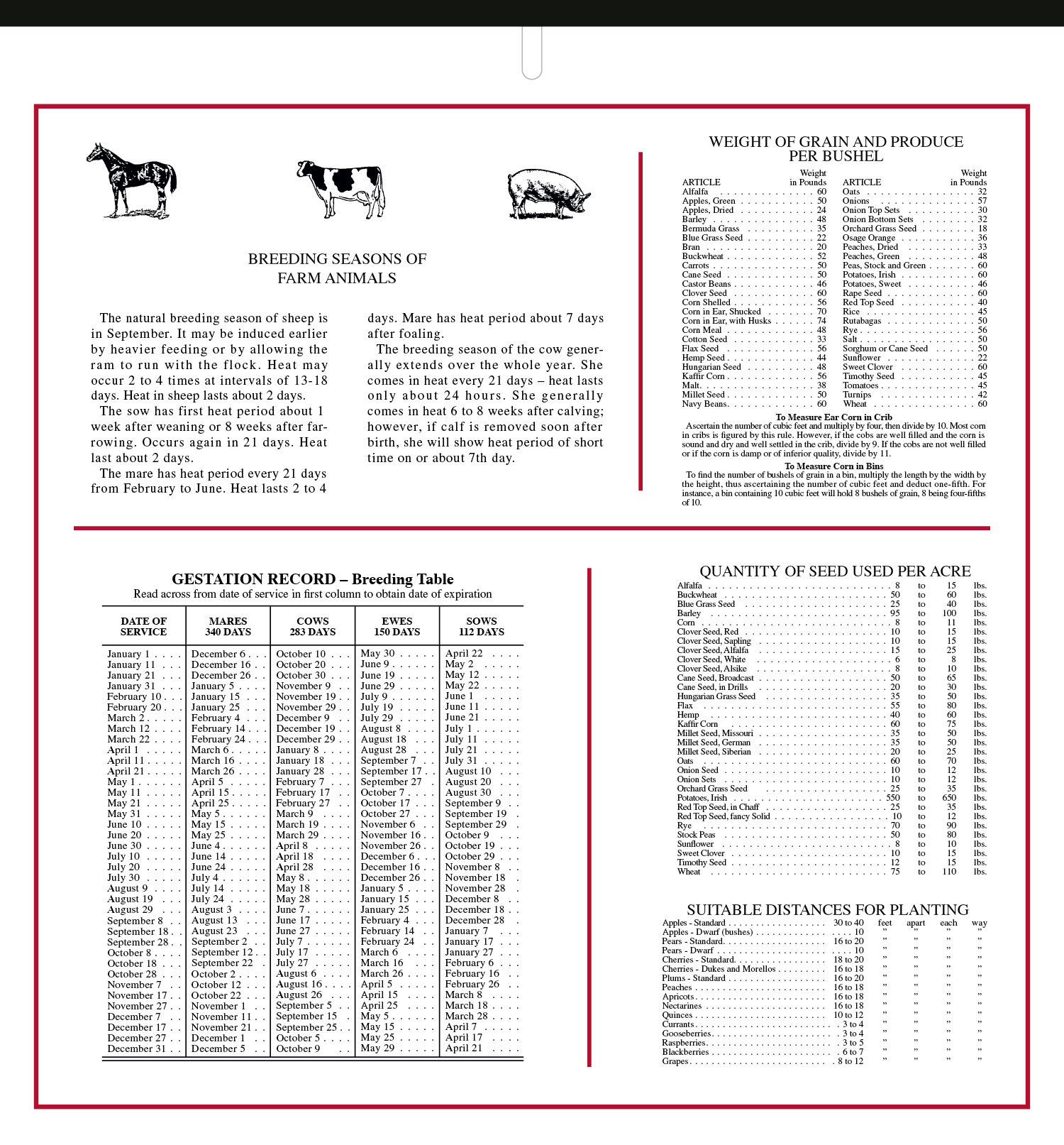Skinner & Kennedy® Almanac Calendar 15