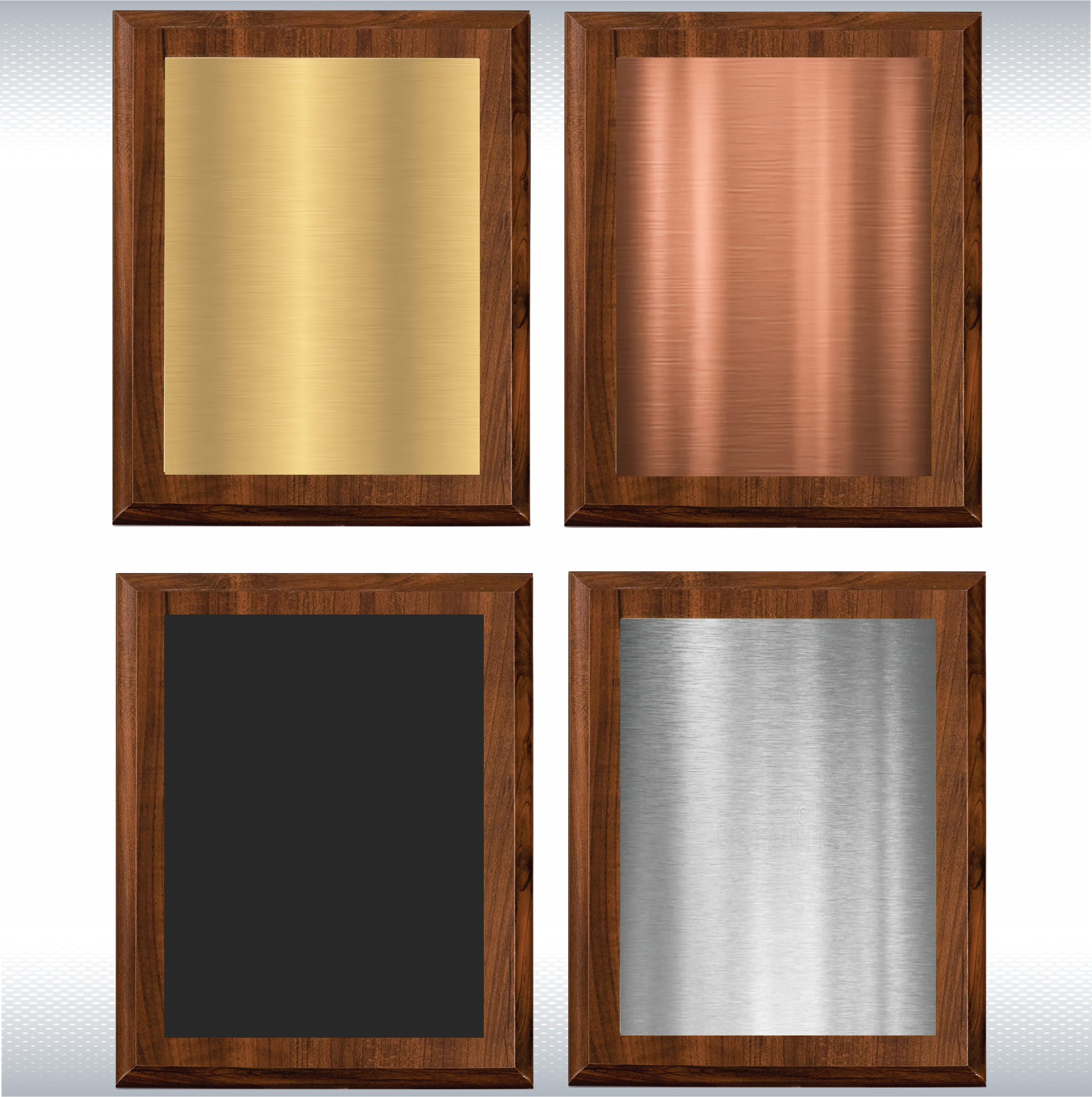 Cherry Finish Plaque w/ Single Engraved Plate 5