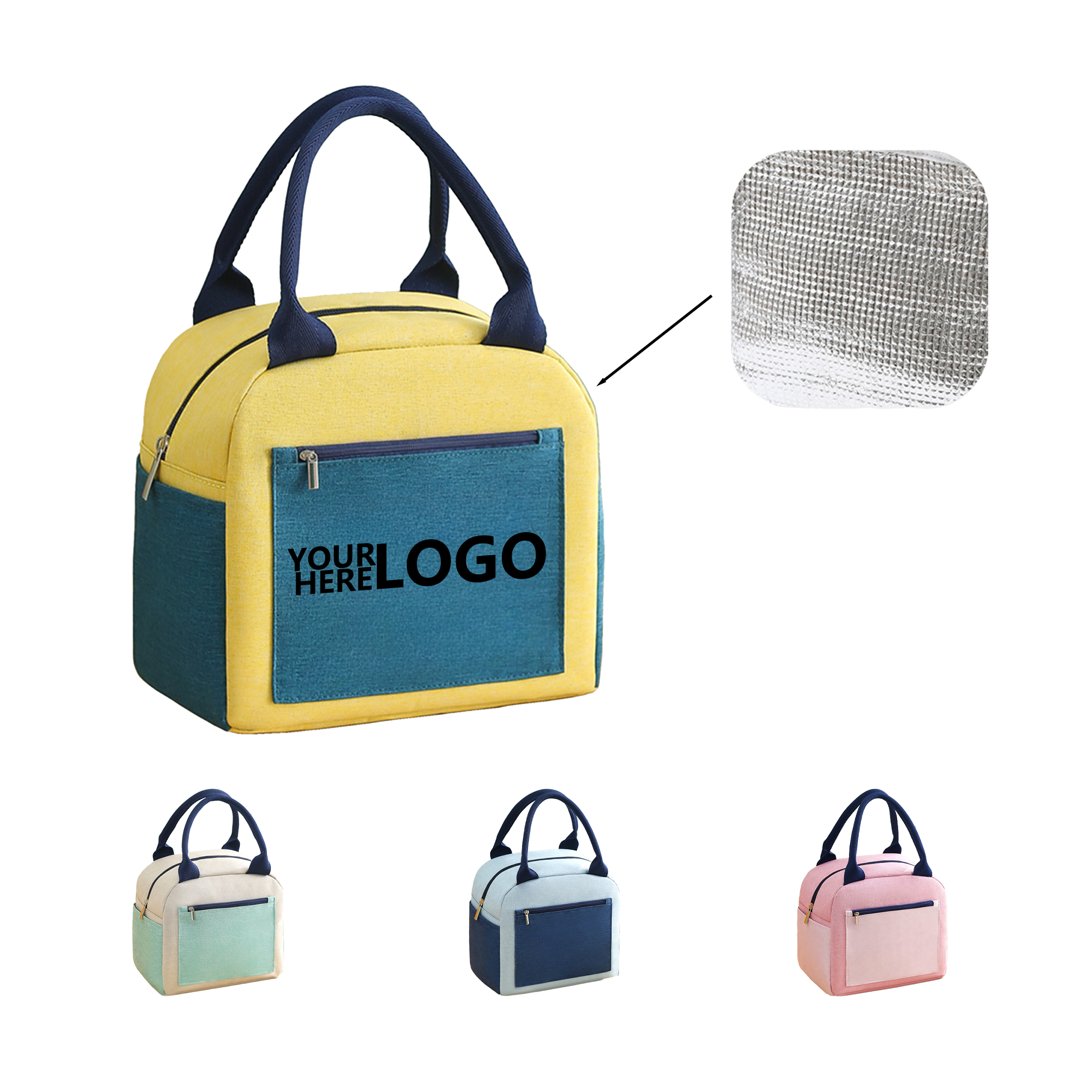Thickened Waterproof Insulated Lunch Bag with Aluminum Foil Lining 1