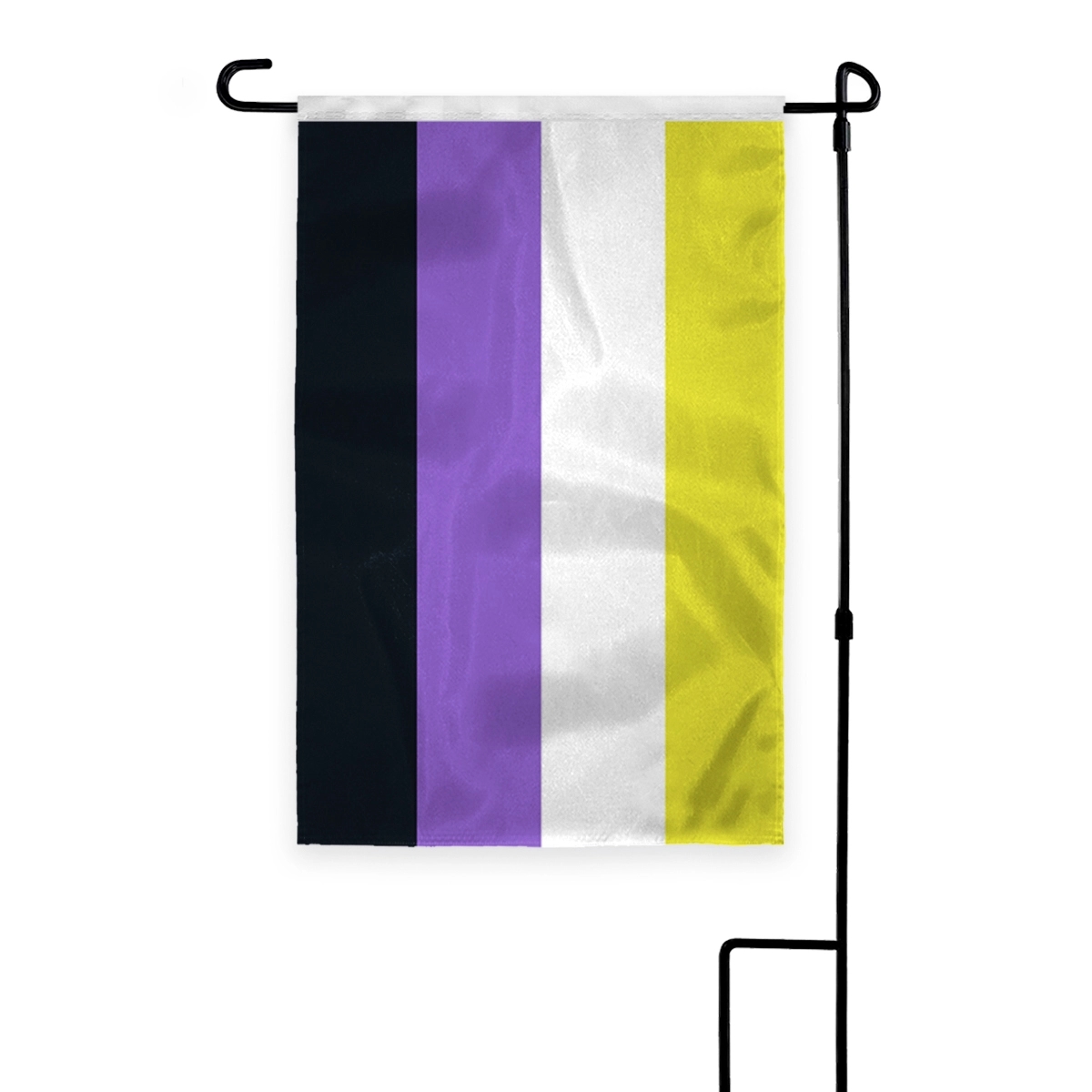 12" x 18" 1ply Nylon Non-Binary Pride Deluxe Garden Flag 1