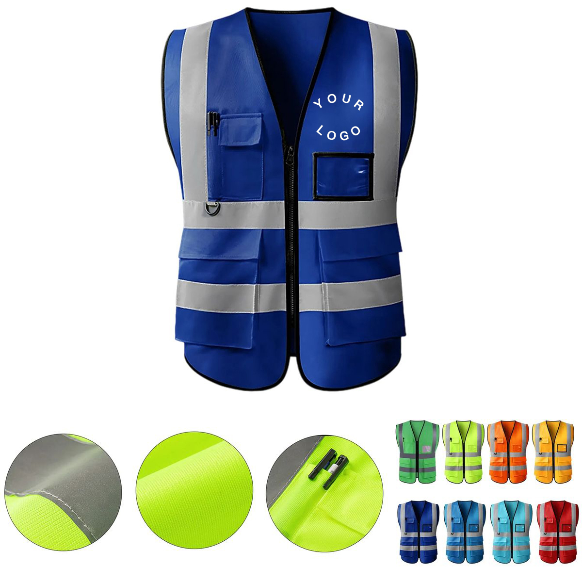 Polyester Reflective Vest For Nighttime Visibility 3