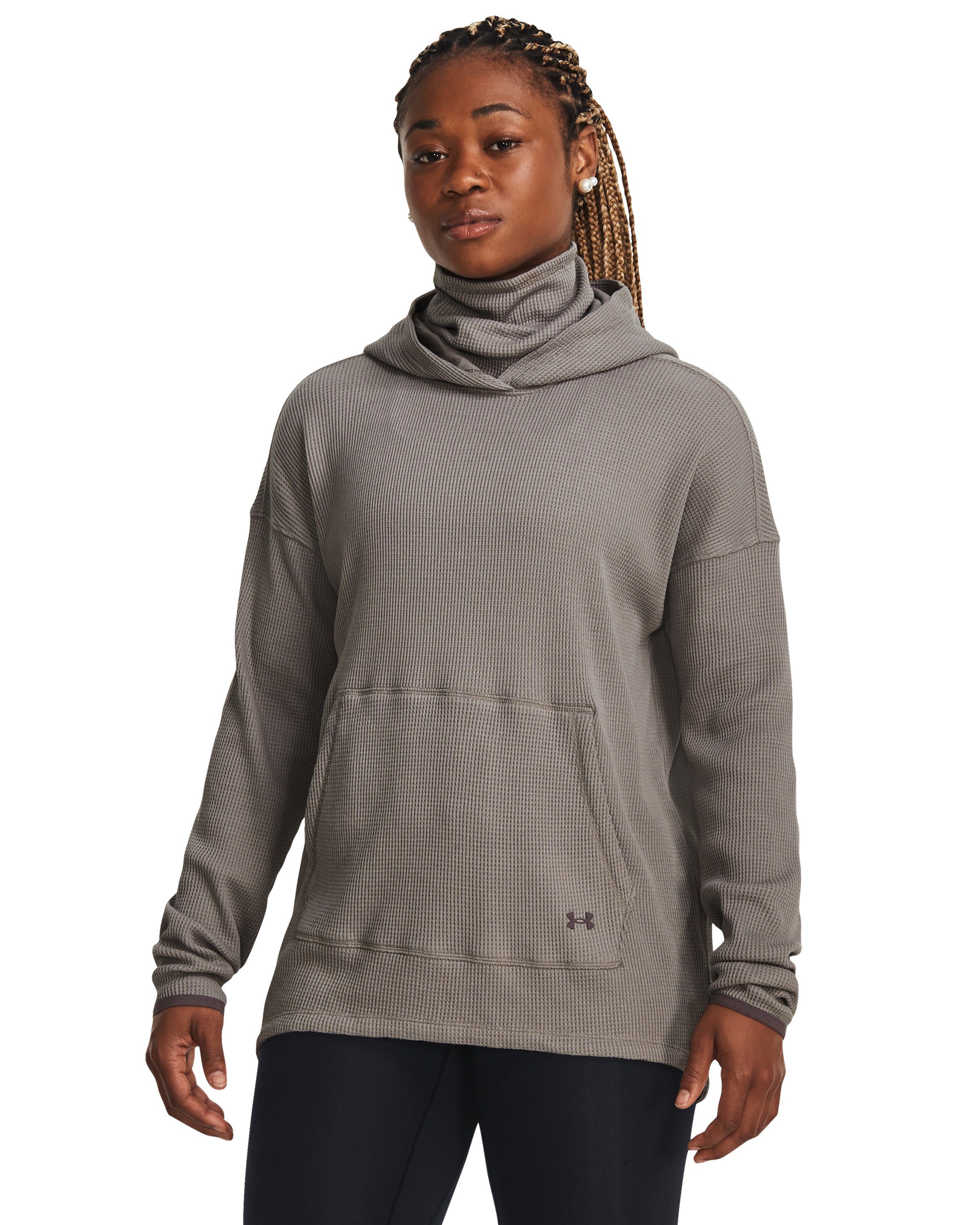Women's UA Waffle Funnel Hoodie  4