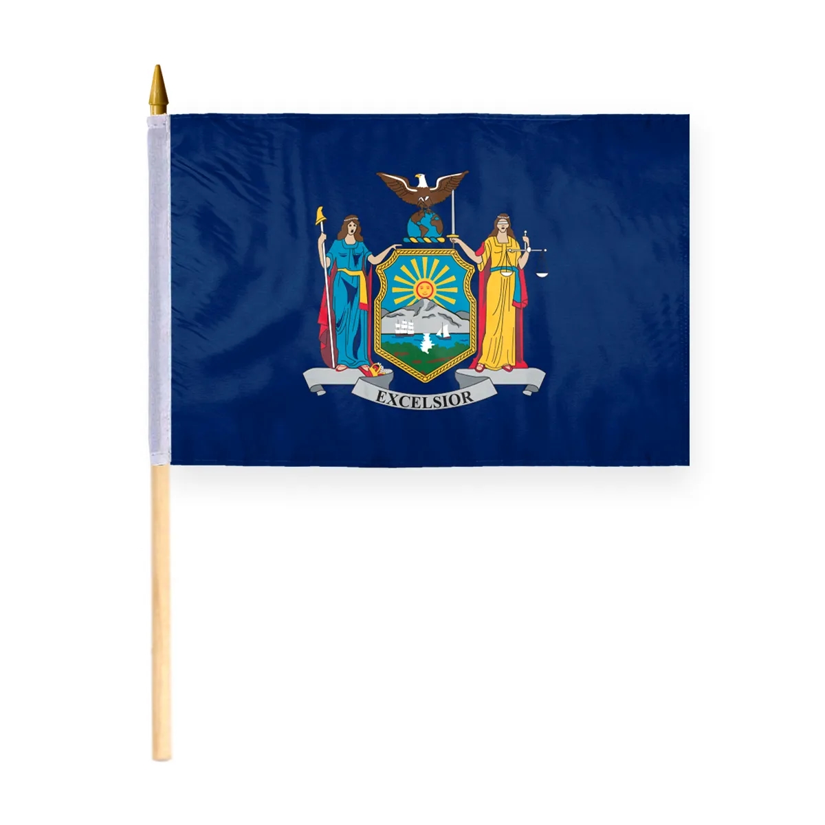 4"x6" & 12"x18'' New York ePoly Printed Stick Flags 3