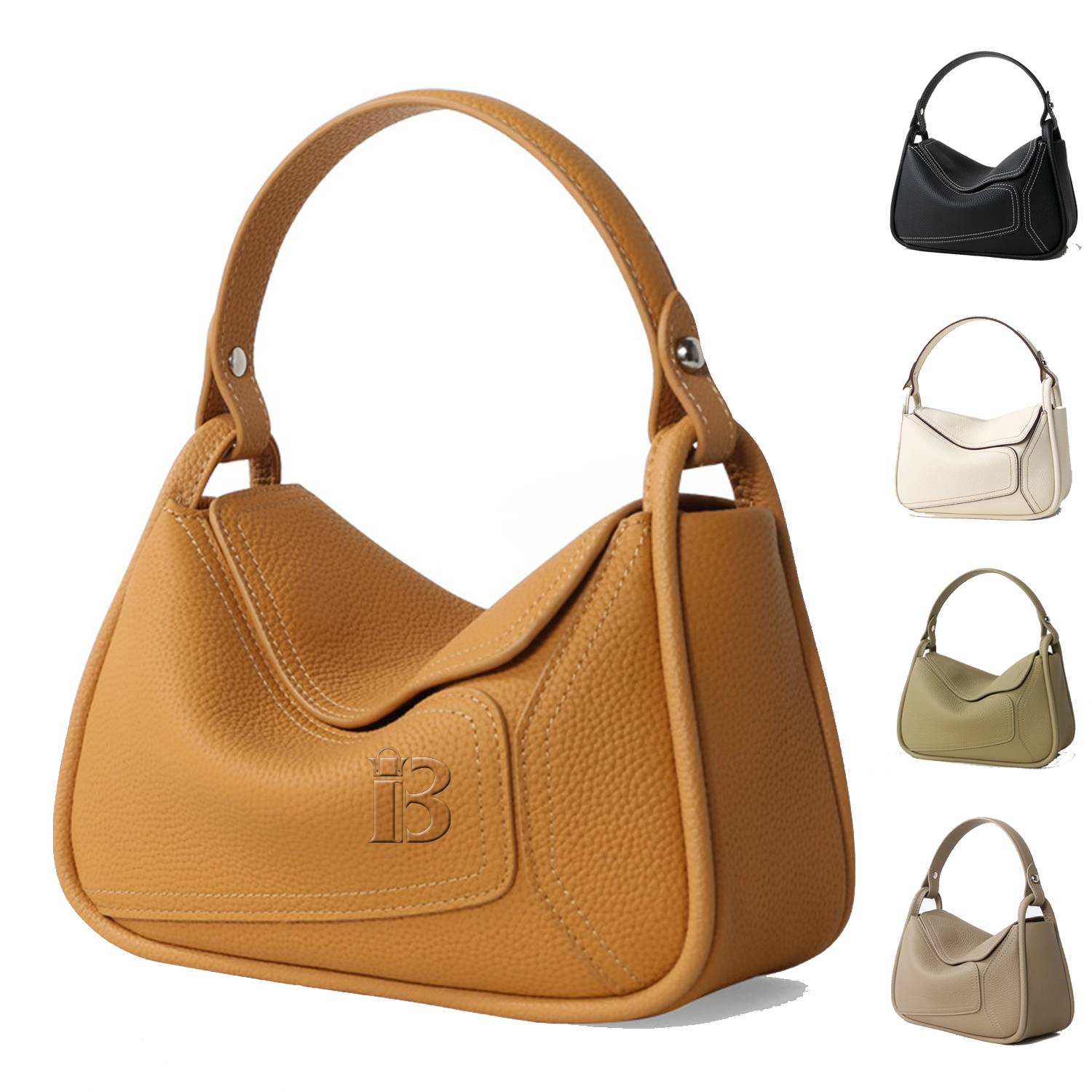 Genuine Leather Tote Bag Handbag, custom tote bag with logo imprint 9