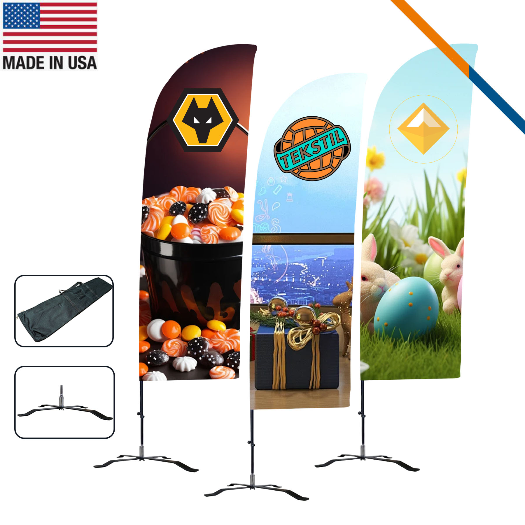 9' Ketie Double-Sided Straight Flag 2