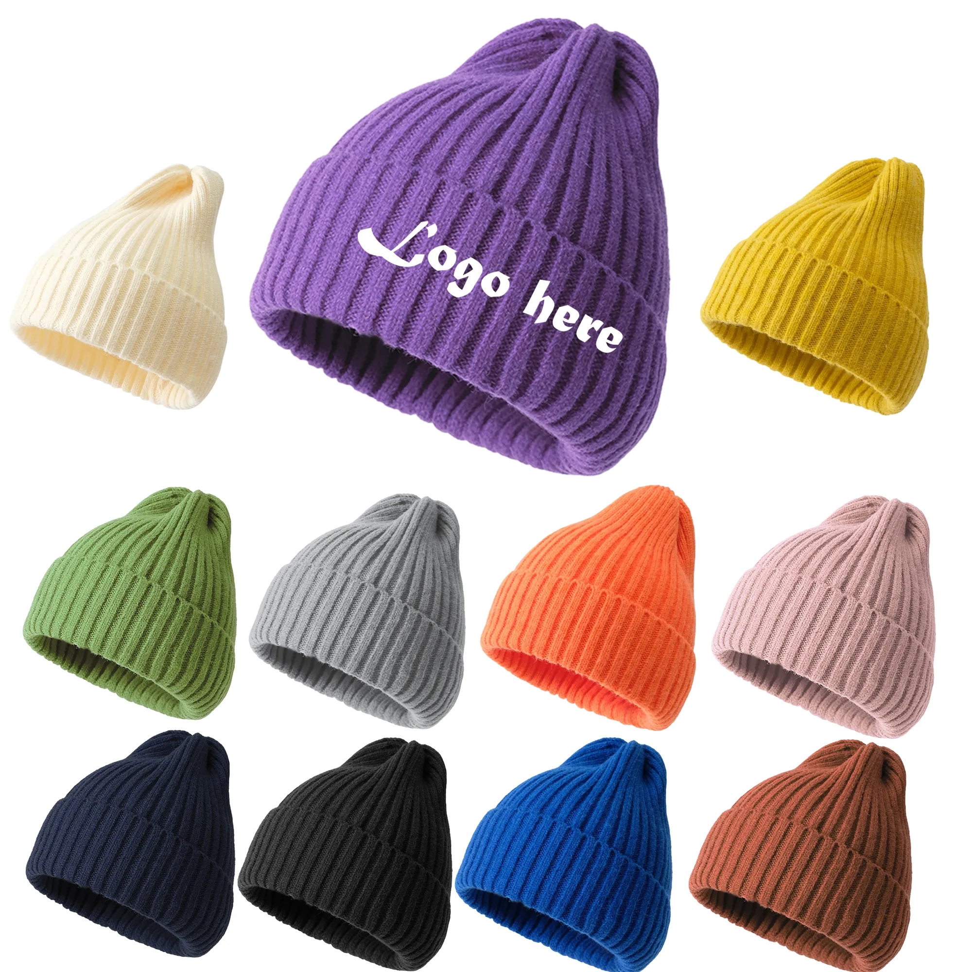MOQ 100PCS Winter Knitted Hat 16