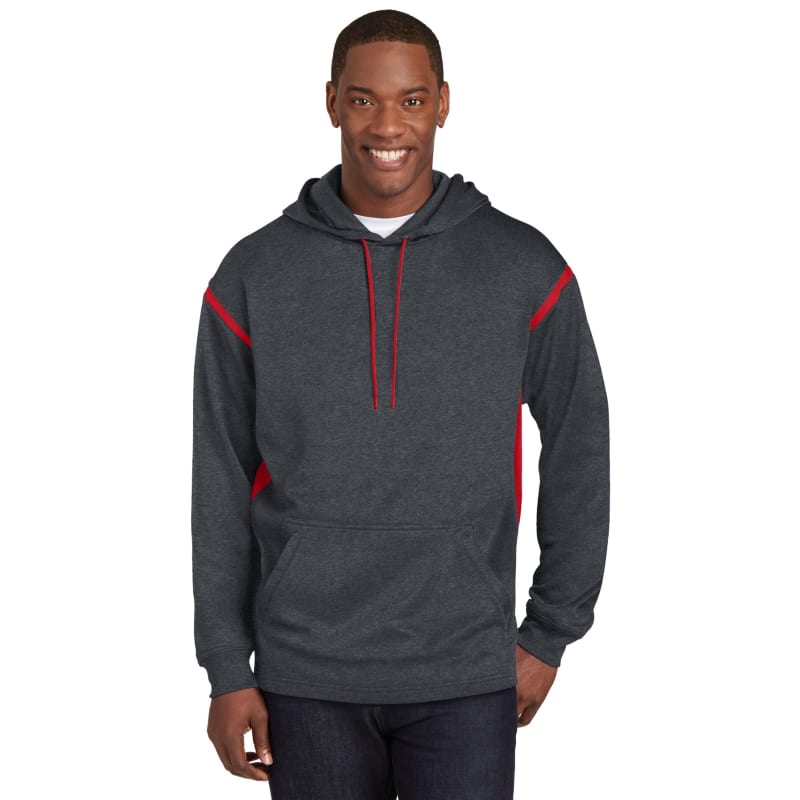 Sport-Tek Tech Fleece Colorblock Hooded Sweatshirt. 36